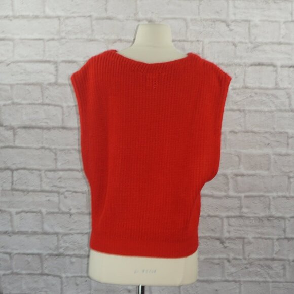 Vintage 70s DVF Diane Von Furstenberg Red Knit Sweater - Picture 4 of 10